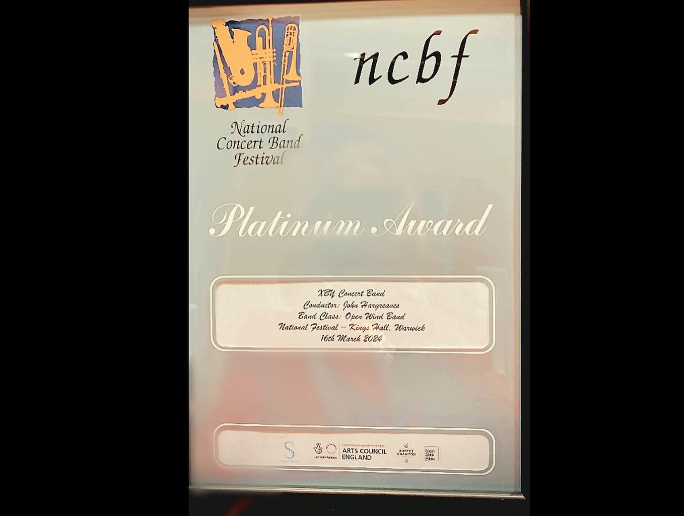 Platinum award from NCBF